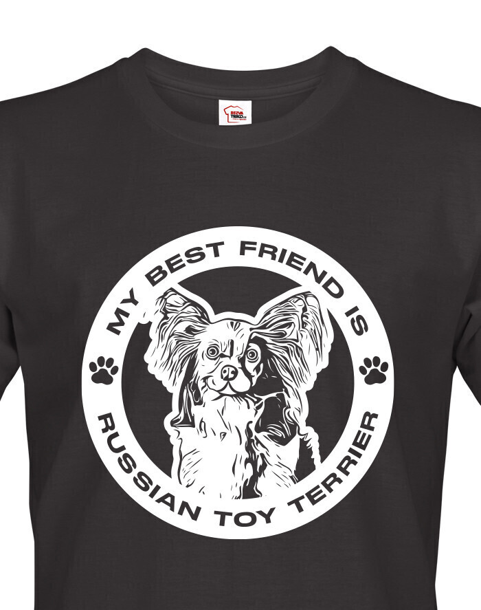 Pánské tričko Ruský toy teriér kulatý motív