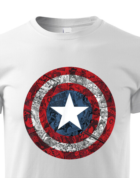 Detské tričko Štít Kapitán Amerika
