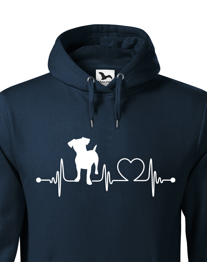 Pánská mikina Jack Russell teriér tep