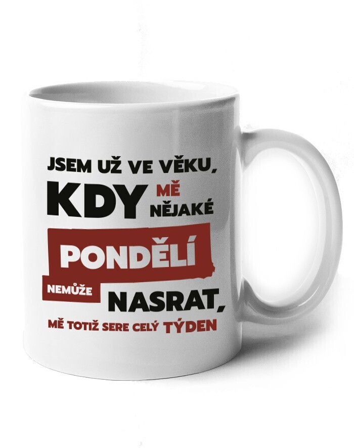 Keramický hrnček Som už vo veku