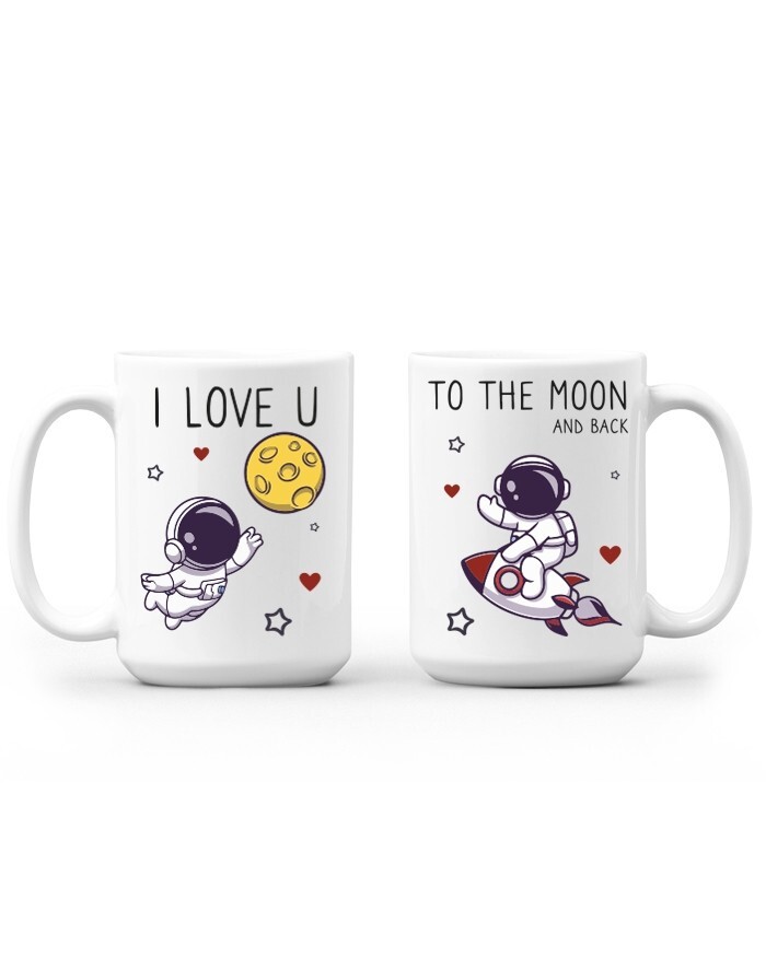 Hrnčeky pre zaľúbených - I love u to the moon and back