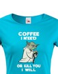 Dámské tričko - Yoda I need coffee
