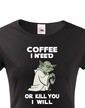 Dámské tričko - Yoda I need coffee