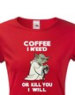 Dámské tričko - Yoda I need coffee