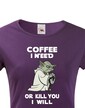 Dámské tričko - Yoda I need coffee