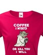 Dámské tričko - Yoda I need coffee