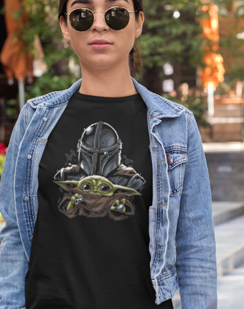 Dámské tričko - Yoda a Manadaloriana