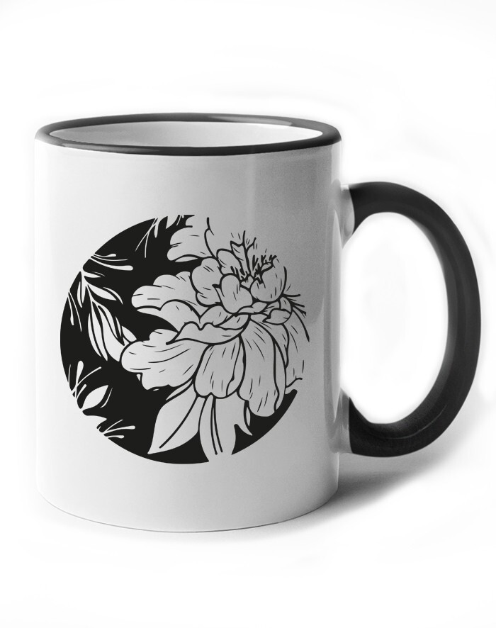 Keramický hrnček - Kvetiny