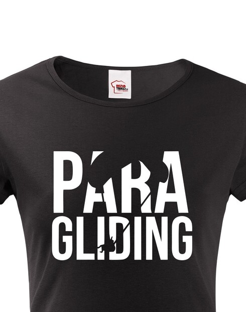 Dámské tričko s motivem paragliding