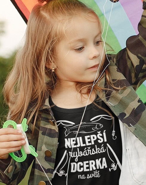 Dětské tričko Nejlepší rybářská dcerka na světě