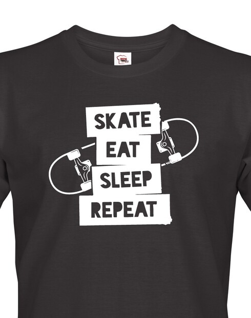 Panské tričko Skate-eat-sleep-repeat