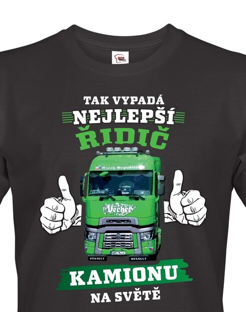 Pánské tričko Najlepší vodič kamiónu