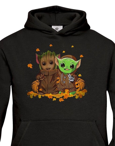 Detská mikina Majster Yoda a Groot