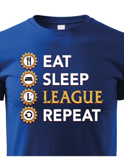 Detské tričko - Eat sleep league repeat