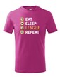 Detské tričko - Eat sleep league repeat