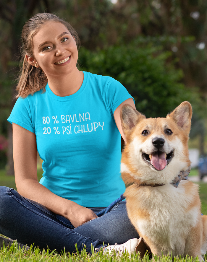 Dámské tričko -80 % bavlna, 20 % psie chlpy