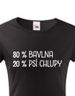 Dámské tričko -80 % bavlna, 20 % psie chlpy
