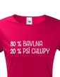 Dámské tričko -80 % bavlna, 20 % psie chlpy