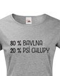 Dámské tričko -80 % bavlna, 20 % psie chlpy
