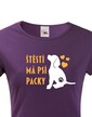 Dámské tričko -Šťastie má psi labky