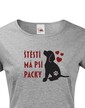 Dámské tričko -Šťastie má psi labky