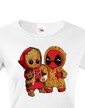 Dámske tričko Deadpool a Groot