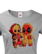 Dámske tričko Deadpool a Groot