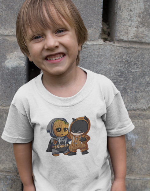Detské tričko Batman a Groot