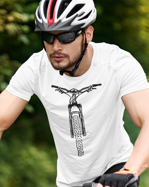 Pánske tričko MTB s horským bicyklom