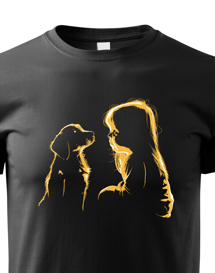 Detské tričko Psík a dievčatko