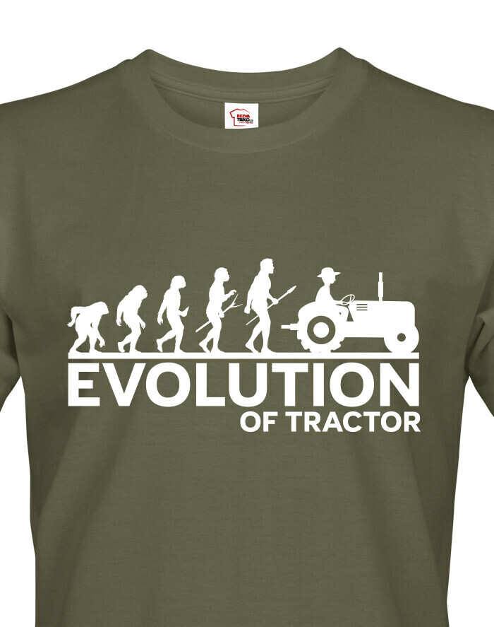 Pánské tričko Evolution of tractor