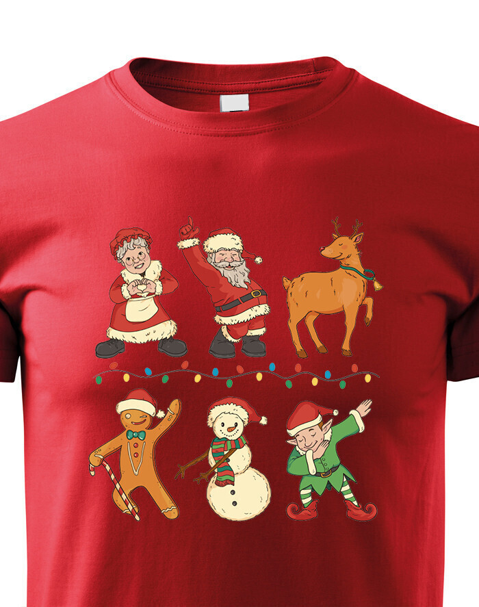 Detské tričko Vianočné postavičky