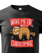 Detské tričko Zobuďte ma až ked budú Vianoce
