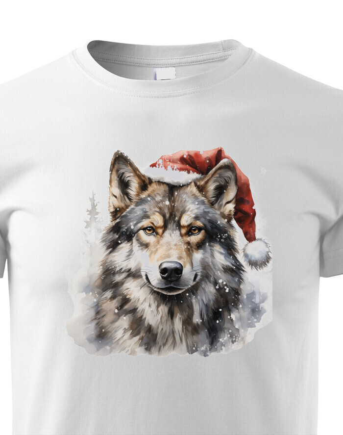 Detské tričko Vianočný vlk