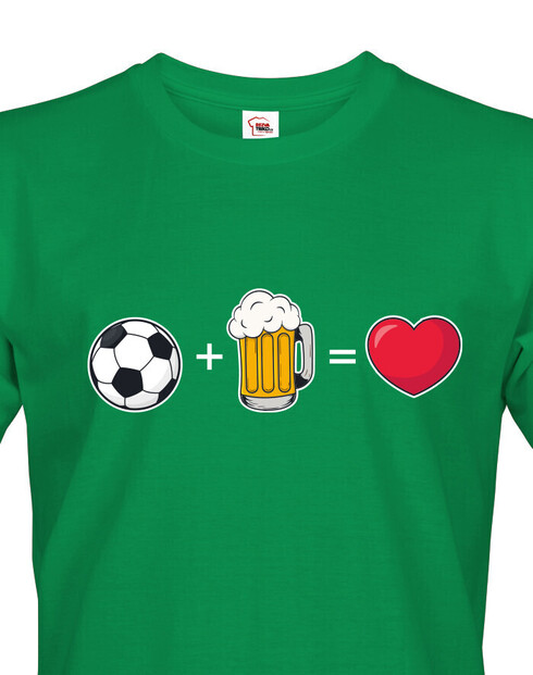 Pánské tričko Fotbal, pivo, láska