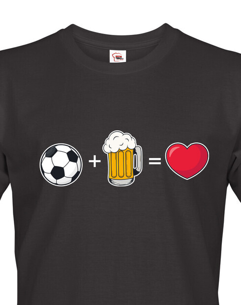 Pánské tričko Fotbal, pivo, láska