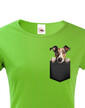 Dámské tričko Anglický chrt v kapsičce