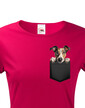 Dámské tričko Anglický chrt v kapsičce