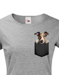 Dámské tričko Anglický chrt v kapsičce