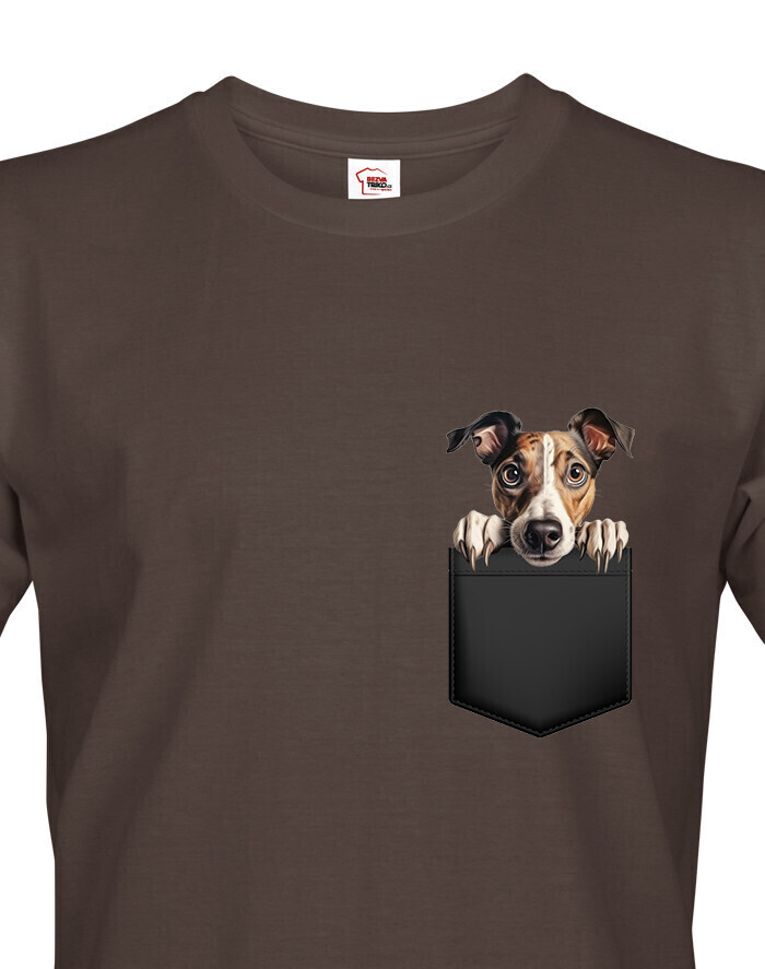 Pánské tričko Anglický chrt v kapsičce