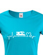 Dámské tričko Ekg obytný vůz
