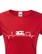 Dámské tričko Ekg obytný vůz