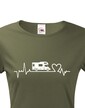 Dámské tričko Ekg obytný vůz
