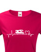 Dámské tričko Ekg obytný vůz