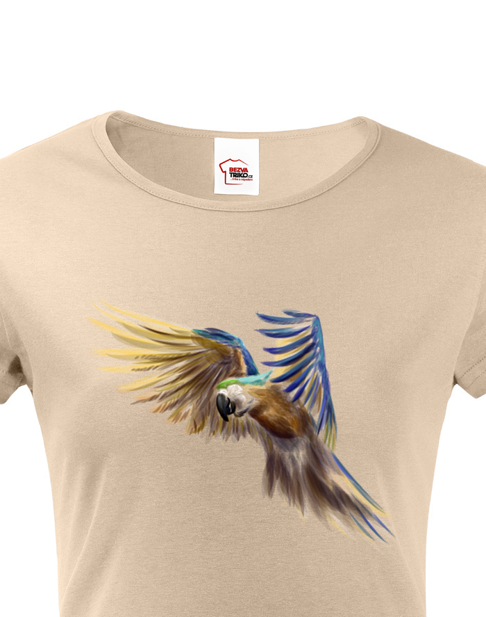 Dámské tričko Papagáj