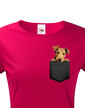 Dámské tričko Lakelandský teriér v kapsičce