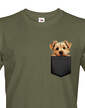 Pánské tričko Norfolkský teriér v kapsičce