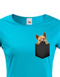 Dámské tričko Norvičský teriér v kapsičce
