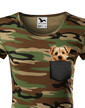 Dámské tričko Norfolkský teriér v kapsičce