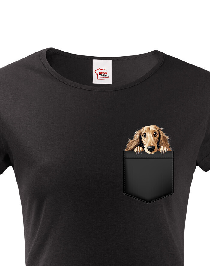 Dámské tričko Saluki v kapsičce